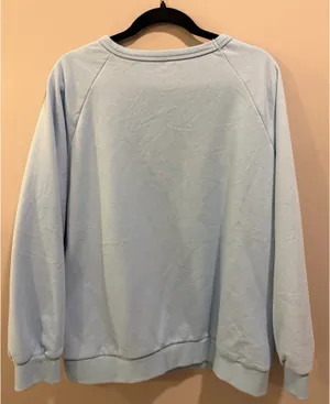 Unbranded Color Contrast Long Sleeve Sweatshirt Blue thumbnail 3