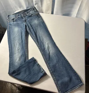 Silver Jeans Co Suki Slim Bootcut Jeans Women's W29 L32‎ Embellished Pockets thumbnail 1