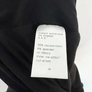 Naked Wardrobe Rich Leggings Size M Black Tie Wrap Waist Ruched Alternative Chic thumbnail 9