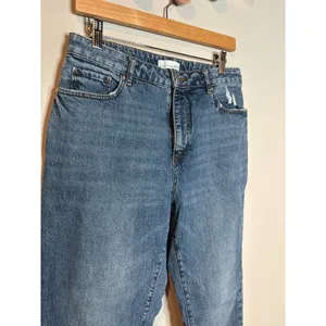 Loft Curvy High Waist Straight Crop jeans thumbnail 5
