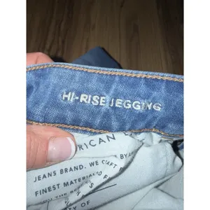 American Eagle Women's 8 Short Regular Hi‎ Rise Jegging Super Stretch Distressed thumbnail 6