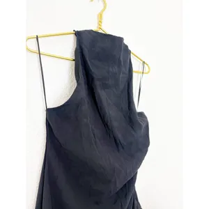 NWT Zara Black Halter Asymmetrical Ruffle Mini Dress Medium Fairy Whimsigoth thumbnail 9