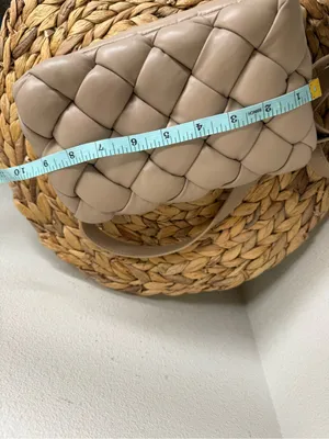 NWT JW PEI Purse Maze Bag Woven Almond Vegan Leather Crossbody beige neutral thumbnail 4