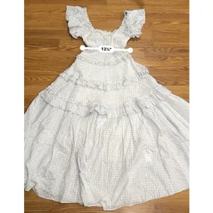 Needle & Thread Blue White Broderie Anglaise Cotton Maxi Dress XS thumbnail 7