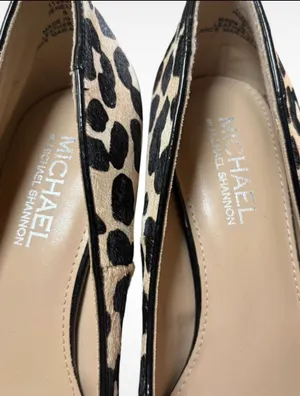 Michael Shannon Mob Wife Vibes Leopard Print Calf Hair Pumps Heels Size 8 Indie Sleek thumbnail 6
