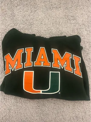 Fanatics U Miami Hurricanes green hoodie thumbnail 2