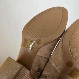 Sole Society Romy Tan Suede Ankle Boots Block Heel Size 6B/36 Taupe Booties thumbnail 6