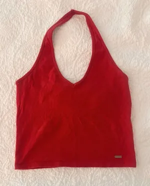 Hollister Red Halter Top thumbnail 1