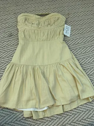 Mod On Trend yellow mini dress thumbnail 1