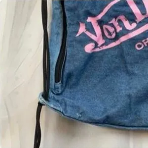 Von Dutch Y2K Grunge Denim Drawstring Backpack thumbnail 1