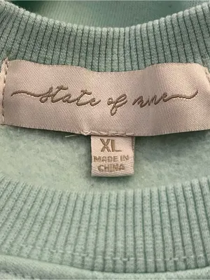 State of Mine Deck the Halls Graphic Sweatshirt Holiday Christmas Mint Green XL thumbnail 3