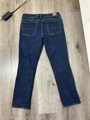 American Eagle Outfitters Navy Straight Leg Women’s Jeans thumbnail 4