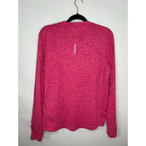 Nike Running Dri-Fit Crew Neck Long-Sleeve Shirt Medium Pink Athleisure Active thumbnail 3
