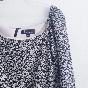 Lulu's Floral Long Sleeve Square Neckline Mini Dress thumbnail 4