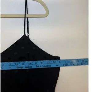 Anthropologie The Essential Jumpsuit Black Polka Dot Wide Leg V-Neck Size 14 thumbnail 6