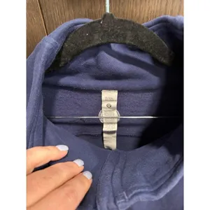 Lululemon Athletica Scuba Oversized Funnel-Neck Full Zip sweatshirt blue xl-xxl thumbnail 3