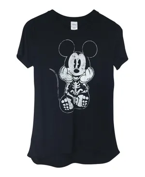 Disney Halloween Time Mickey Mouse Skeleton Graphic Tee Small thumbnail 1