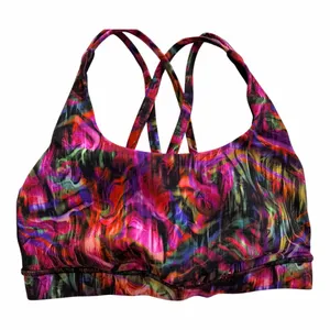 Lululemon Womens Size 4 Hyper Flow Pink Multi Energy Sports Bra thumbnail 1