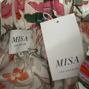 NEW MISA Los Angeles‎ Marta Floral Off-Shoulder Smocked Mini Dress Medium thumbnail 5