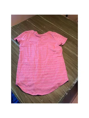 Lululemon NWOT Love Tee V-Neck Pink Striped Knit Top - Size Small thumbnail 3