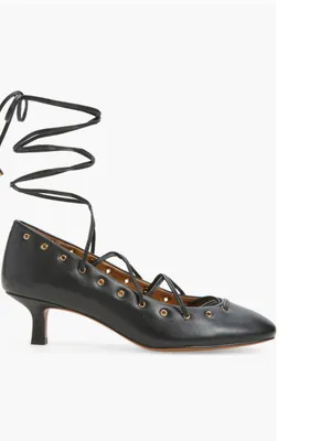 NEW Madewell The Remy Lace-Up Pump 8.5 M, TRUE BLACK Leather With Dust Bag thumbnail 4