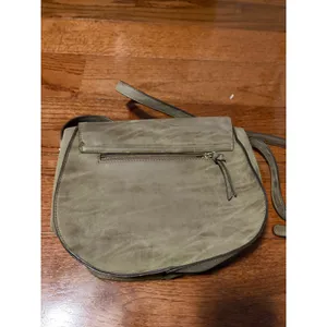 Steven By Steve Madden Crossbody Bag Western Boho Sage‎ Green Scalloped Faux Suede Medium thumbnail 7