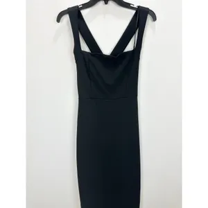 Lulus Glamorous Dedication Black Sleeveless Column Maxi Dress Formal Medium NWT thumbnail 6