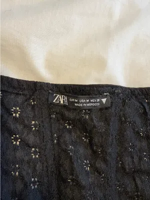 ZARA Lace Corset Top Black thumbnail 2