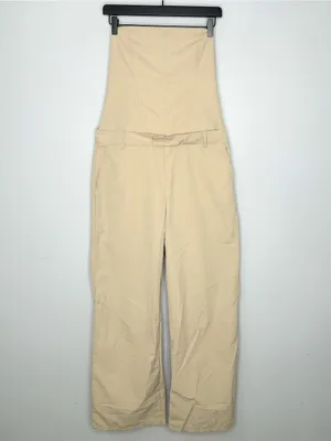 Zara Strapless Beige Jumpsuit Size L NWT thumbnail 2