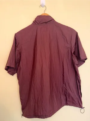 Stüssy Burgundy Nylon Warm Up Shell thumbnail 7