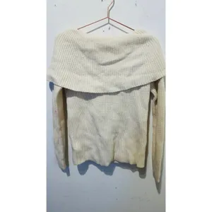 POLO RALPH LAUREN Off-White Wool Cashmere Blend Off Shoulder Sweater size Small thumbnail 3