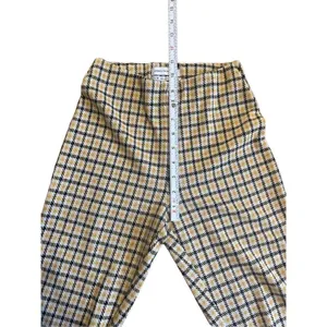 Urban Outfitters -‎ High Rise Kick Flare Pants XS yellow black plaid thumbnail 4