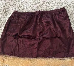 Topshop Brown Satin Skirt thumbnail 1