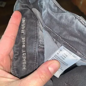 American Eagle gray multi button highest rise 4 long jeggings thumbnail 3