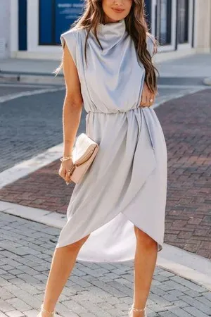VICI | Silesia Satin Cowl Neck Dress thumbnail 1