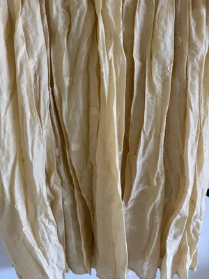 Anthropologie Moon River Butter Yellow polk a dot puff sleeve mini dress summer thumbnail 8