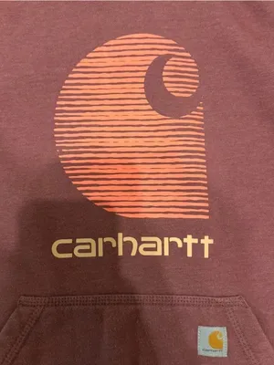 Carhartt Rain Defender Sweatshirt Womens XS Red Graphic Crewneck thumbnail 2