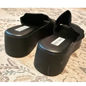 Steve Madden Slinky 30 Black Chunky Platform Slide Sandals Size 9.5 / 40 thumbnail 5