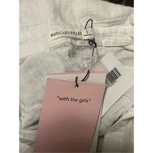 NWT Avec Les Filles Surplice Crop Shirt Small thumbnail 4