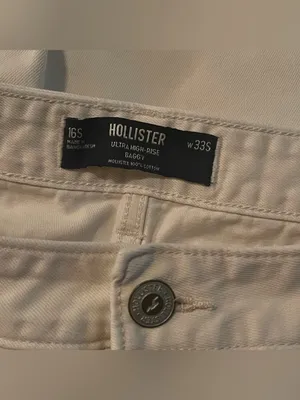 Hollister Women’s Cream Ultra High-rise Baggy Denim Jeans - Short Length thumbnail 8