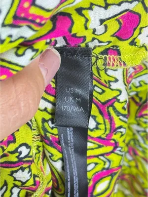 By Anthropologie Flounced Maxi Lounge Dress Citron Paisley Modal M Boho thumbnail 8