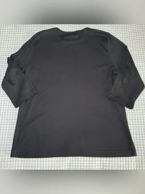 Hampshire Studio Boo Halloween Shirt Womens Large Long Sleeve Spider Web Bling thumbnail 7