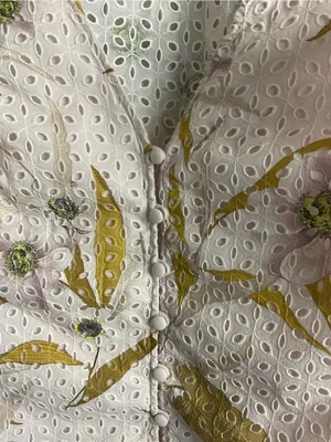 Ted Baker Floral Eyelet Ruffle V-Neck Top - Pink‎ & Olive thumbnail 5