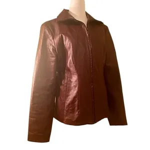 East 5th Vintage Burgundy Leather Jacket thumbnail 3
