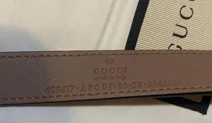 Gucci Leather Belt with Double G Buckle size 80/32 thumbnail 5