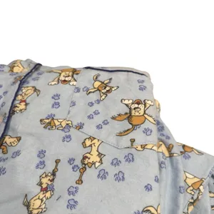 Blair Womens 3XL Pajama Set Blue Cotton Dog Print Button Front Sleepwear 39216 thumbnail 6