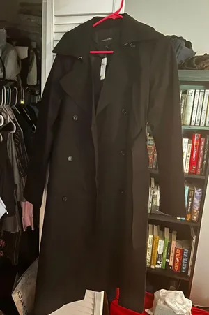 Banana Republic Black Trench Coat thumbnail 2