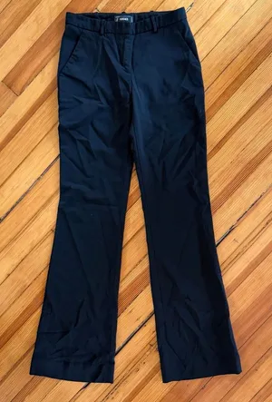 Versace Vintage RARE Y2K Mid-Rise Bootcut Trousers Black Wool Blend Size 38 (US thumbnail 1