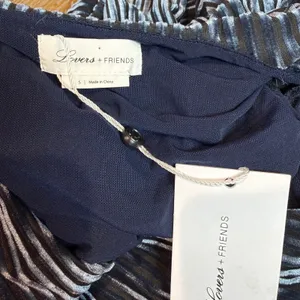 Lovers + Friends NWT Sarai‎ Maxi Dress Short Sleeve Velvet Ribbed Steel Blue thumbnail 7