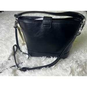 No Boundaries Moto Bucket Bag Black Convertible Crossbody Shoulder Purse NWT thumbnail 6